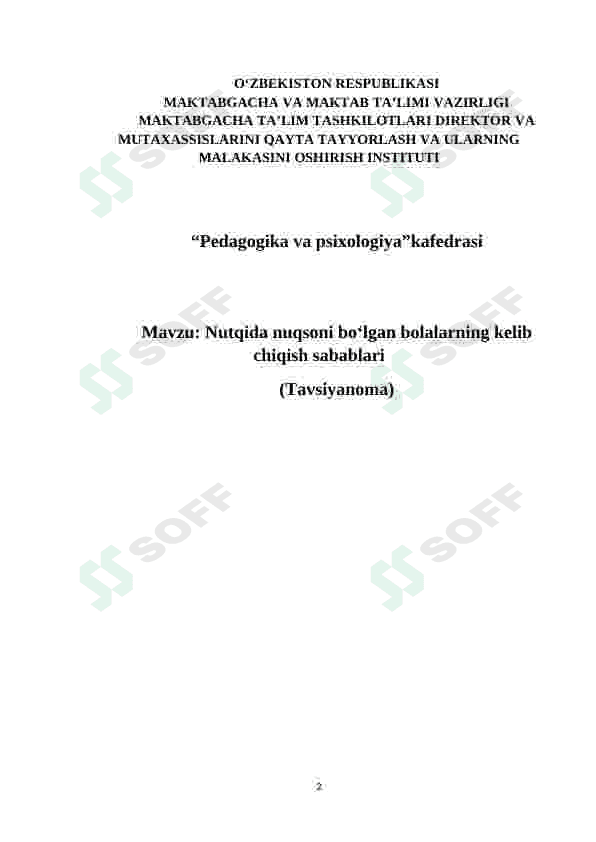 Nutqida nuqsoni bo‘lgan bolalarning kelib chiqish sabablari 2