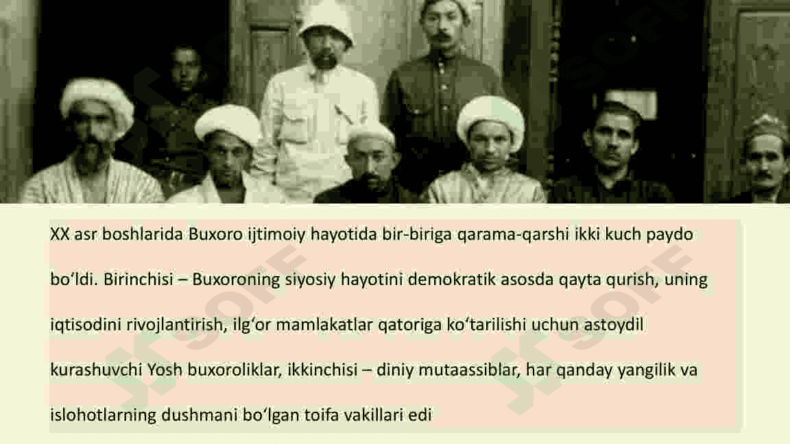 YOSH BUXOROLIKLAR  FAOLIYATI VA BUXORO  AMIRLIGINING  TUGATILISHI (10-sinf O'zbekiston tarix ) 2