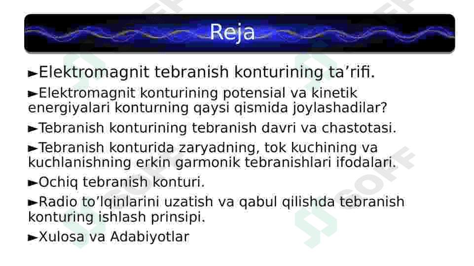 Elektomagnit tebranish konturi 2