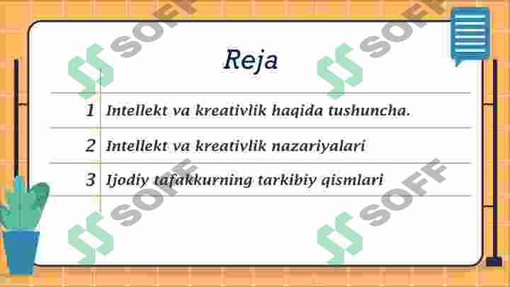 Intellekt va Kreativlik nazariyalari 2