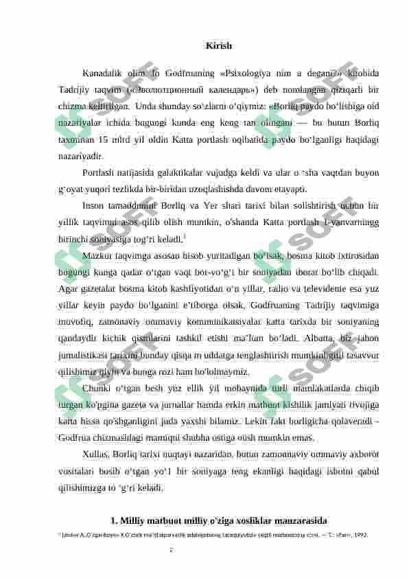 XIX asr ikkinchi yarmi XX asr boshlarida Turkiston o'lkasida matbuot va jurnalistika 2