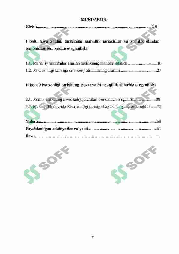 XIVA XONLIGI TARIXI TARIXSHUNOSLIGI (XIX ASRNING IKKINCHI YARMI - XX ASR 20-30 YILLARI) 2