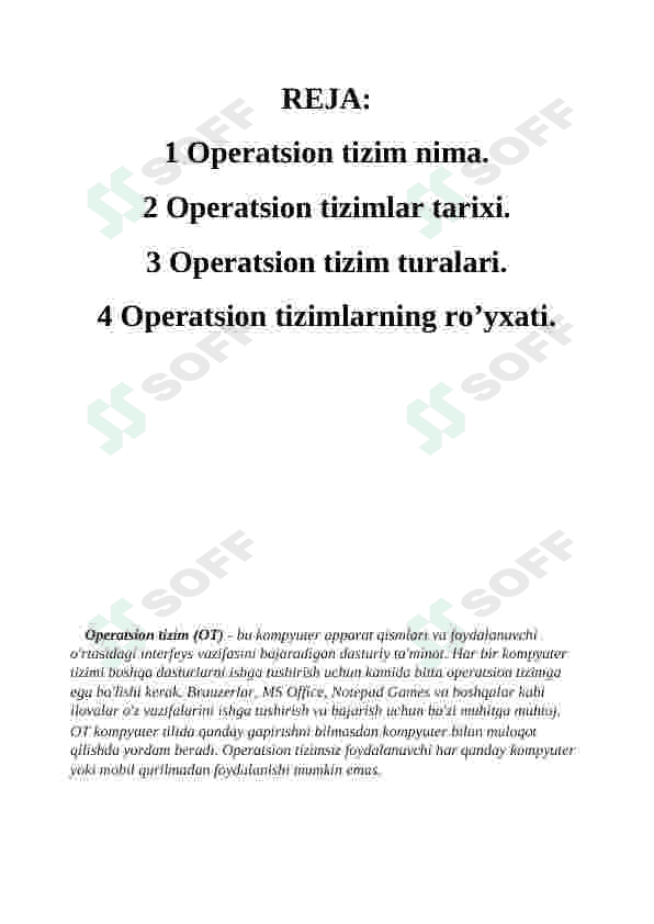 Operatsion tizimlar 2
