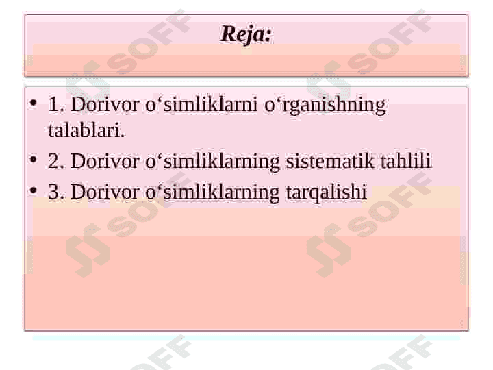 Dorivor oʻsimliklar 2