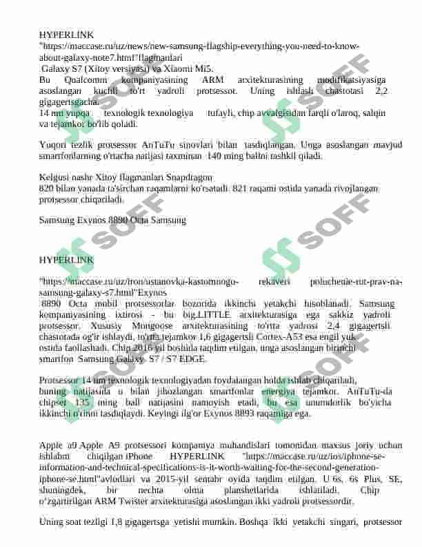 Mobil tizimlar uchun mo'ljallangan ko'p yadroli protsessorlar 2