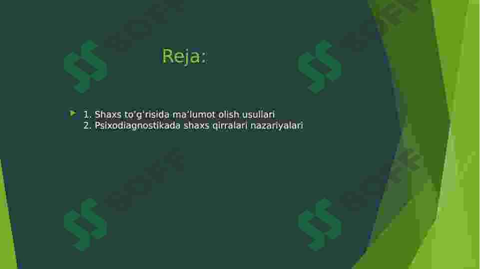 Shaxsni psixodiagnostik baholash va psixologik testlashtirish sohalari 2