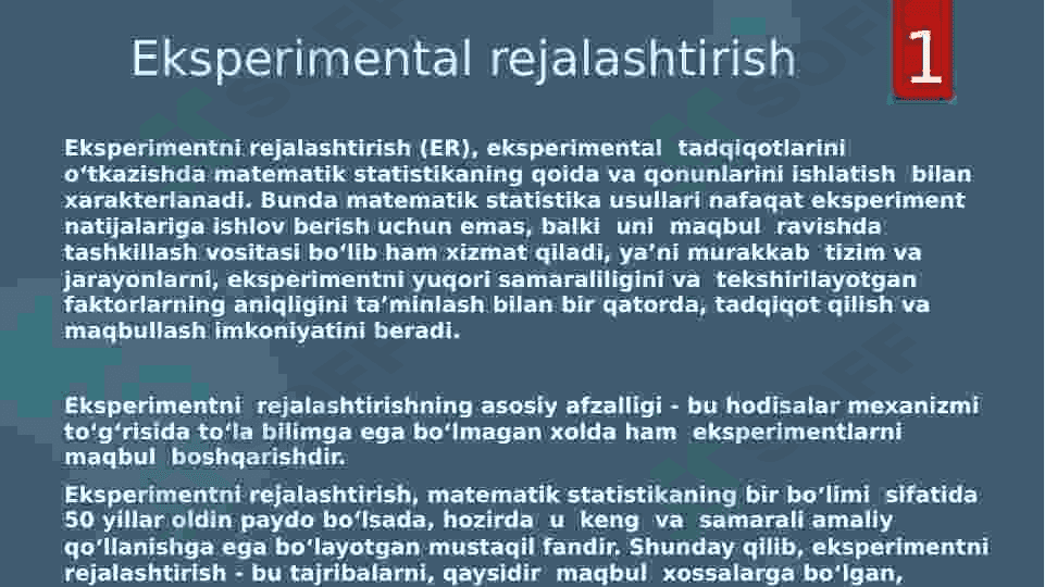 Eksperimental rejalar 2