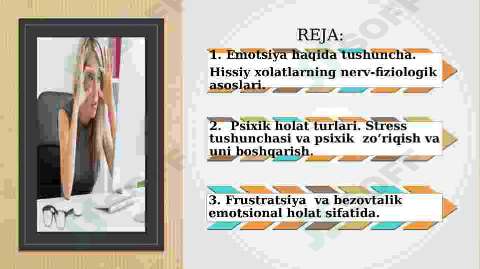 Emotsional hissiy zo'riqishlarni bartaraf etish bilan bog'liq treninglar. 2
