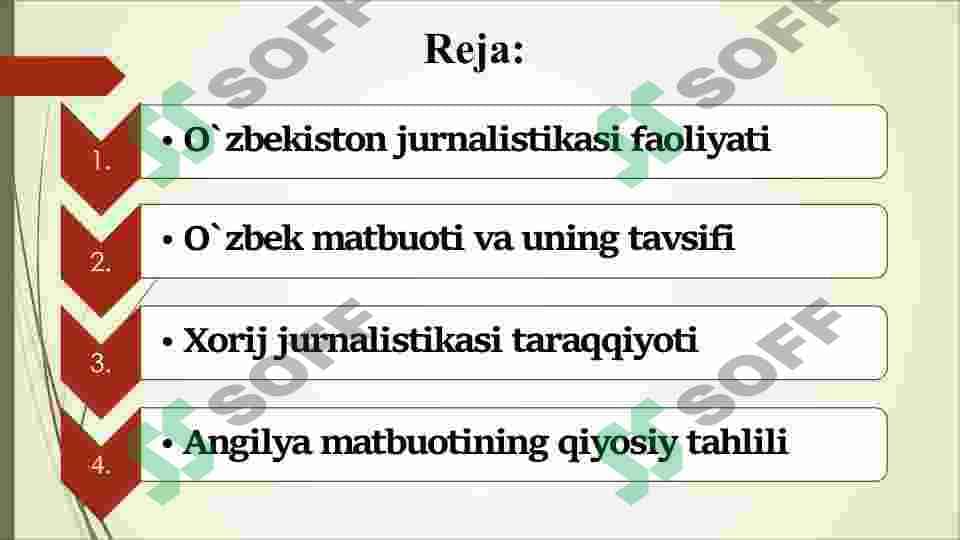 Milliy va xorijiy OAVning o'zaro qiyosiy tahlili 2
