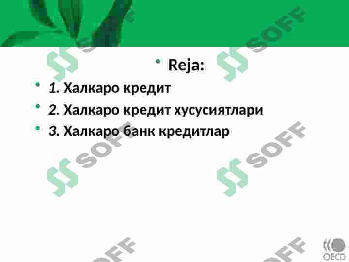 XALQARO KREDITLAR 2