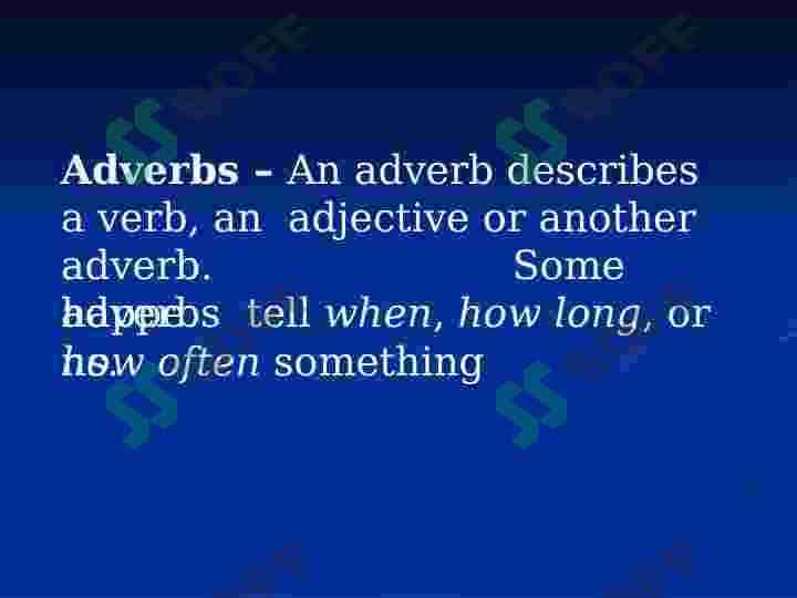 The Adverb 2