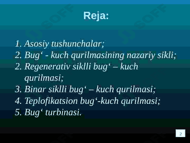 Bug` turbina qurilmalari 2