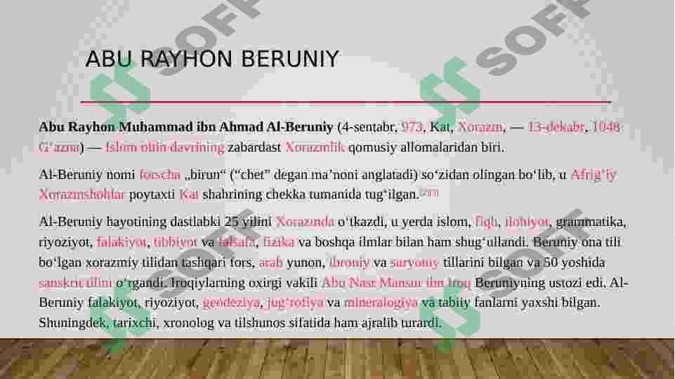 Abu Rayxon Beruniy 2