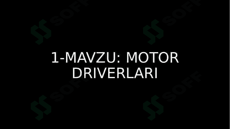 Robototexnikada motor drayverlari / Водитель мотора в робототехнике 2
