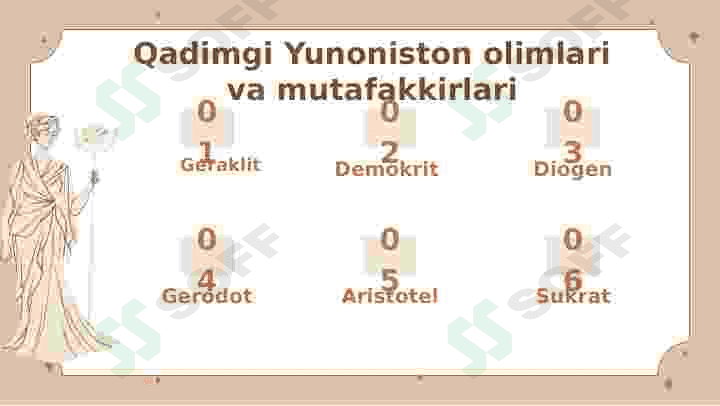 Qadimgi yunoniston olimlari va mutaffakirlari 2