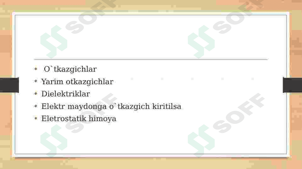 Elektr o`tkazgichlar 2