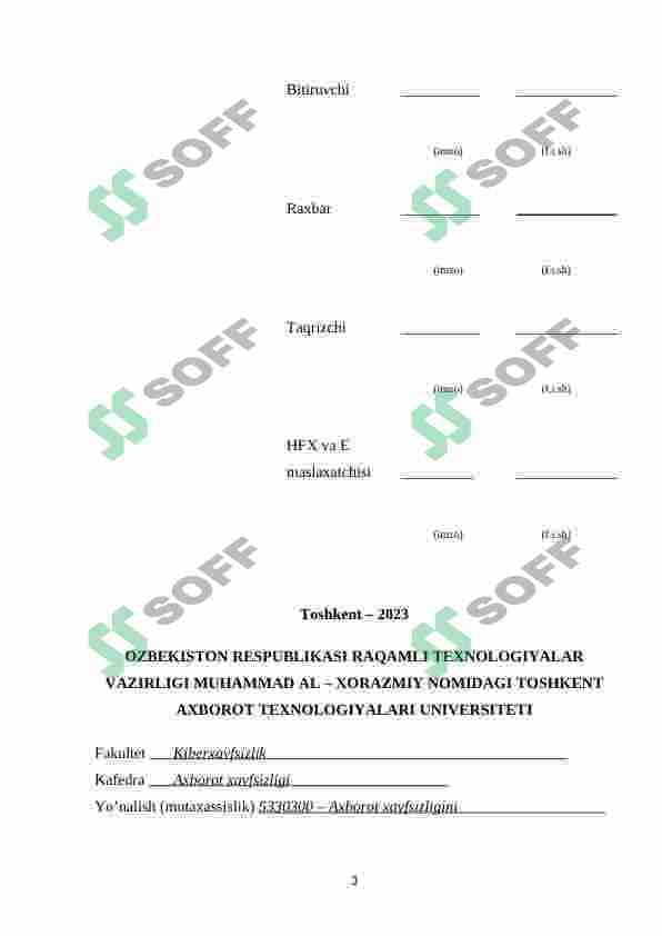 Oliy ta‘lim muassasalari axborot xavfsizligini ta‘minlashning tashkiliy choralarini ishlab chiqish 2