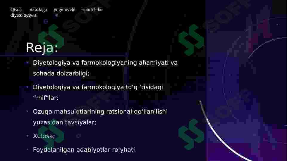 Qisqa masofaga yuguruvchi sportchilar diyetologiyasi 2