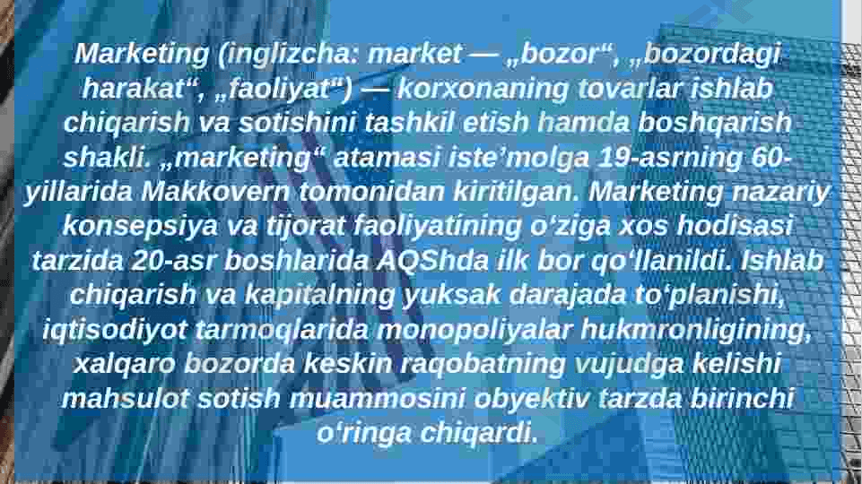 Aqshda marketing xususiyatlari 2