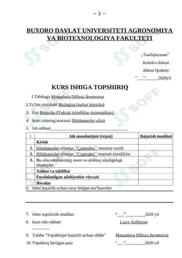 Hilolnamolar oilasi 2