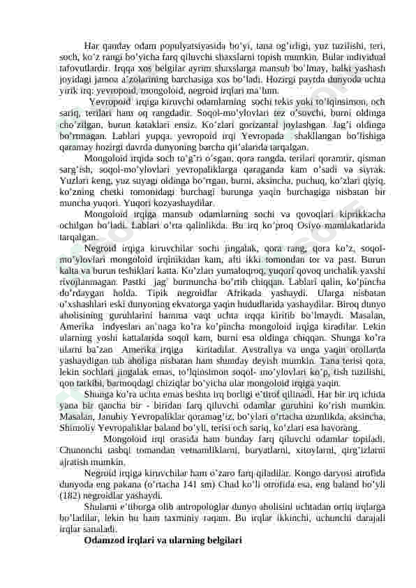 Dunyo irqlari 2
