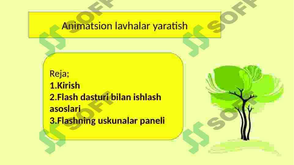 Animatsion lavhalar yaratish 2