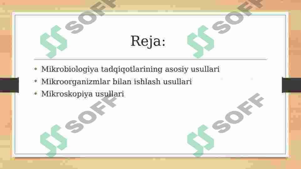 Mikrobiologiya tadqiqotlarining asosiy usullari 2