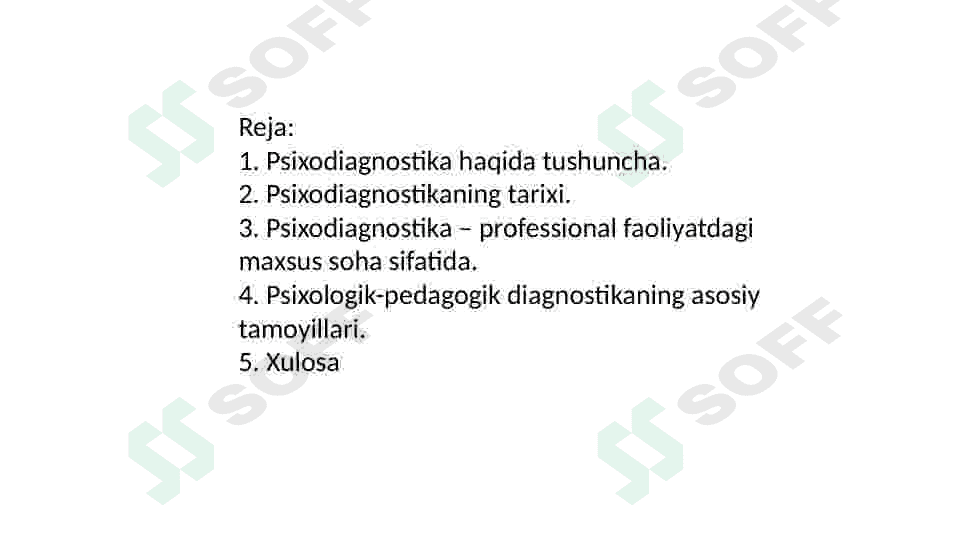 Kasbiy faoliyat psixodiagnostikasi va kasbiy layoqat tashxisi 2