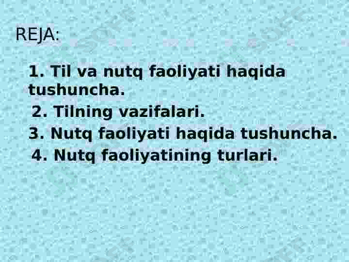 NUTQ PSIXOLOGIK TASNIFI 2