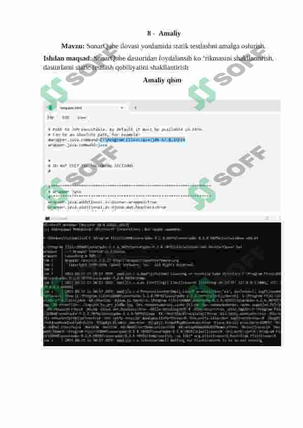 SonarQube ilovasi yordamida statik testlashni amalga oshirish 2