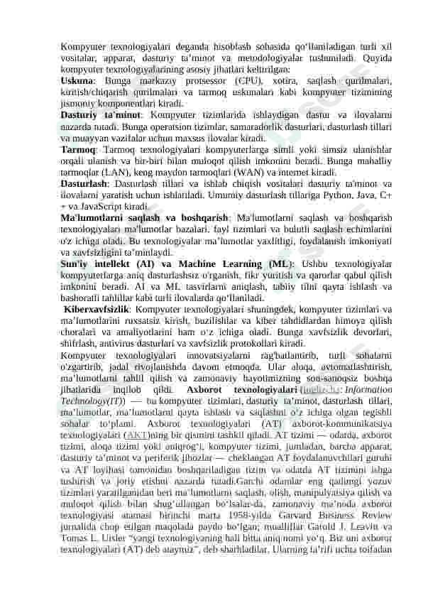 Kompyuter texnalogiyalari asosida qo'shma korxonalar axborot  xujjatlarini avtomatlashtirish 2