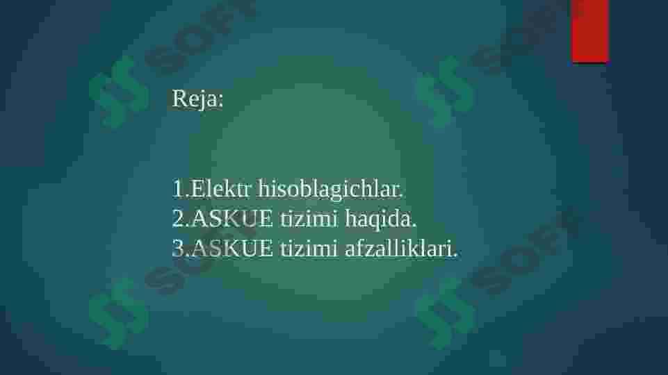 Intellektual hisoblagichlarni boshqaruvchi dasturiy tizim (ASKUE) ENHAT 2