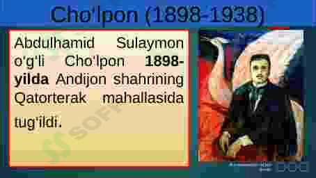 Abdulhamid Cho'lpon. Hayoti va ijodi. 2