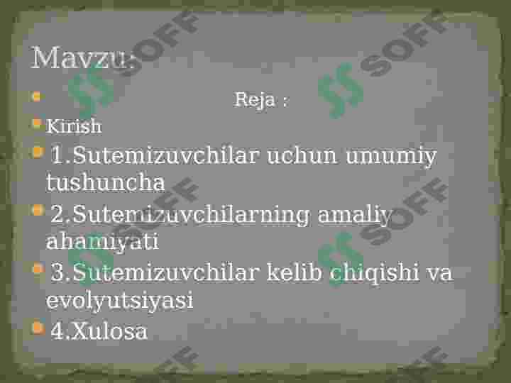 Sutemizuvchilar sinfi 2