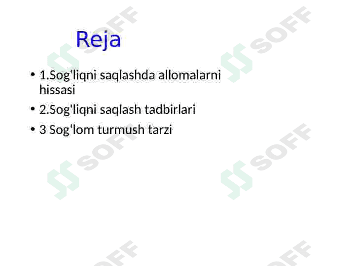 Sogʻliqni saqlash tadbirlari 2