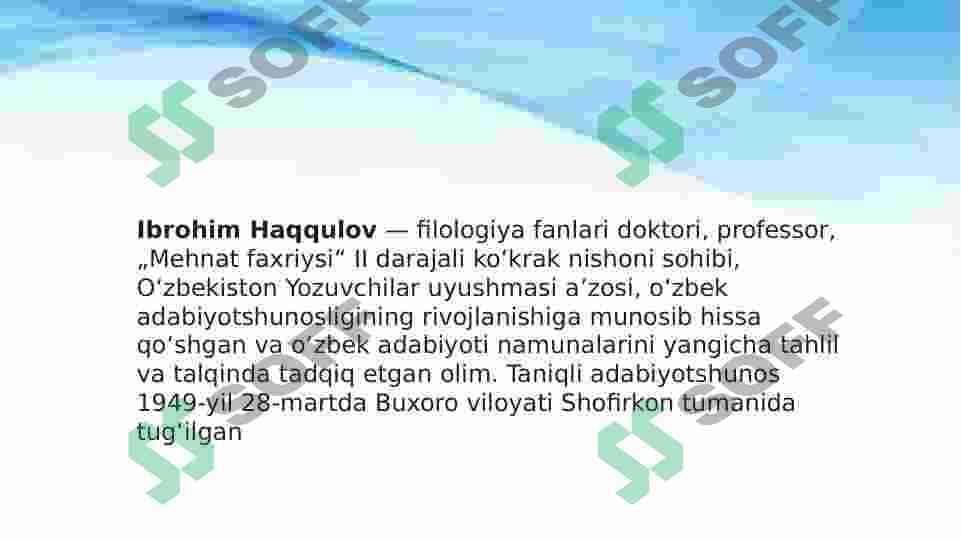 Ibrohim Haqqulov.Navoiyga qaytish 2