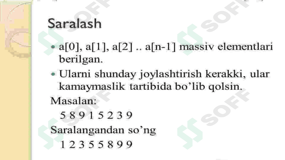 Saralash algoritmlari 2