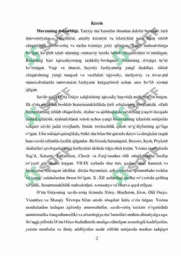 o'rta asrlarda savdo munosabatlari 2