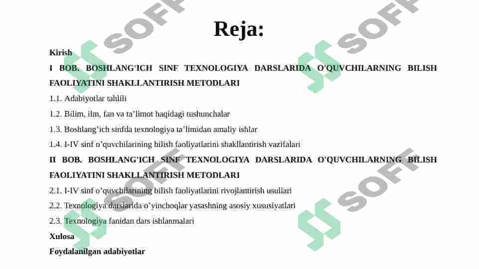 BOSHLANG'ICH SINF TEXNOLOGIYA DARSLARIDA O'QUVCHILARNING BILISH FAOLIYATINI SHAKLLANTIRISH METODLARI 2