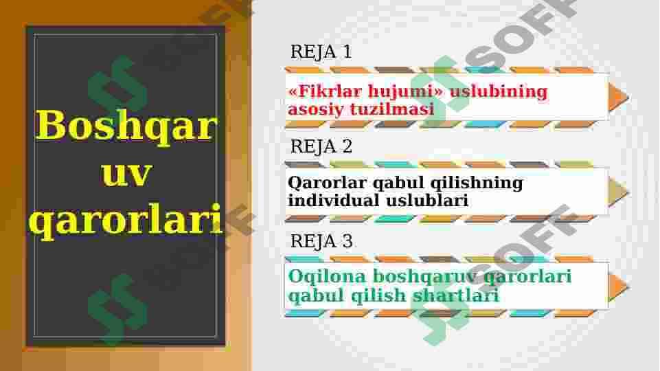 Boshqaruv qarorlari 2