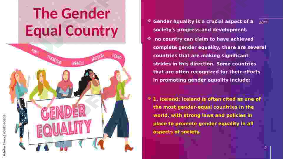 The Gender Equal Country 2