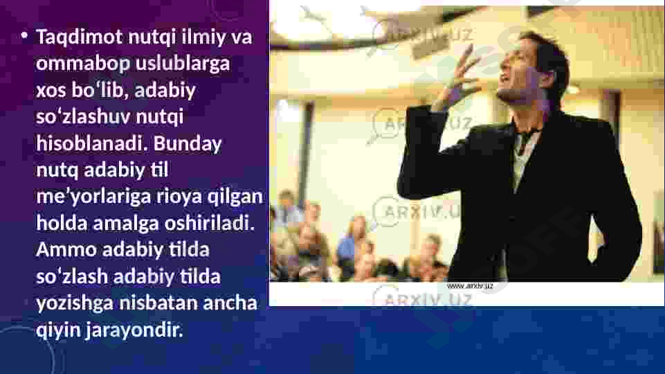 Taqdimot nutqi 2