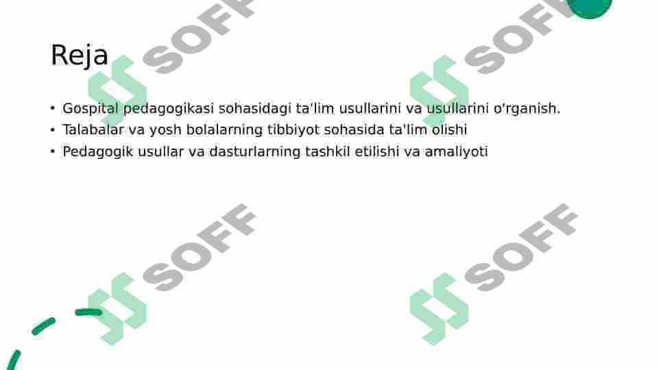 Gospital Pedagogikaning qo'llanish sohalari 2