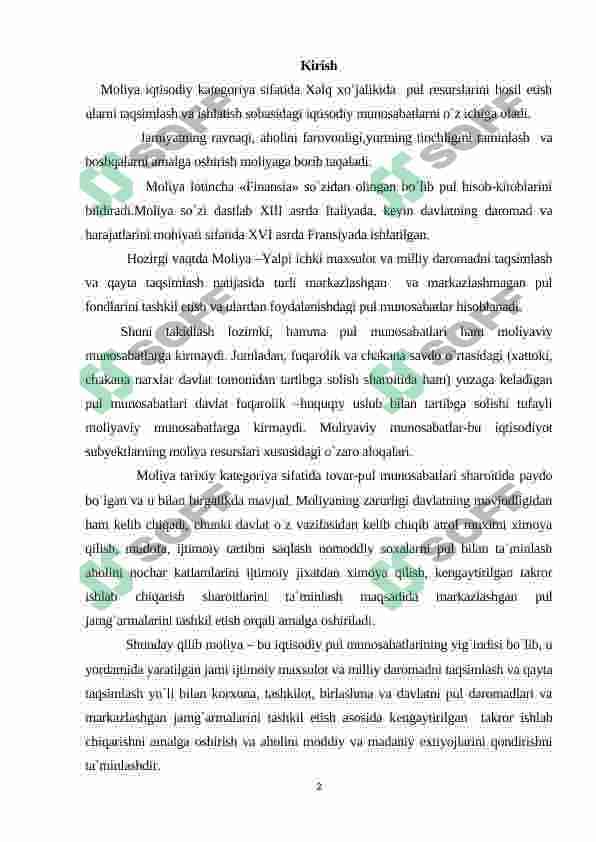 Moliyaviy tizim funksiyalari 2