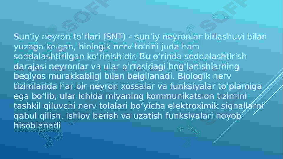 Sunʼiy neyron toʻrlari 2