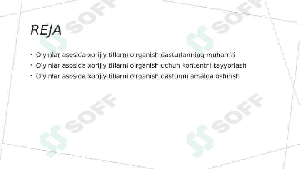 Xorijiy tillarni o'rganishda o'yinga asoslangan dasturlar haqida 2