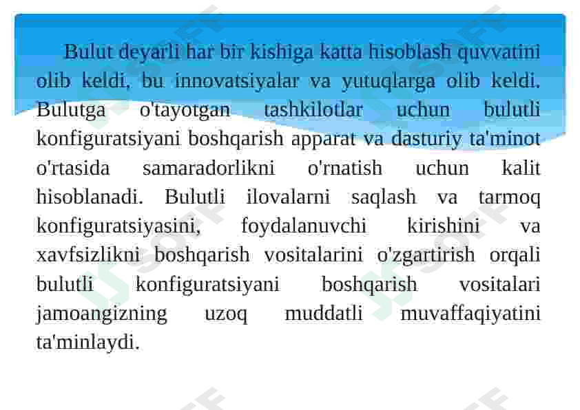 Bulut konfiguratsiyasi 3