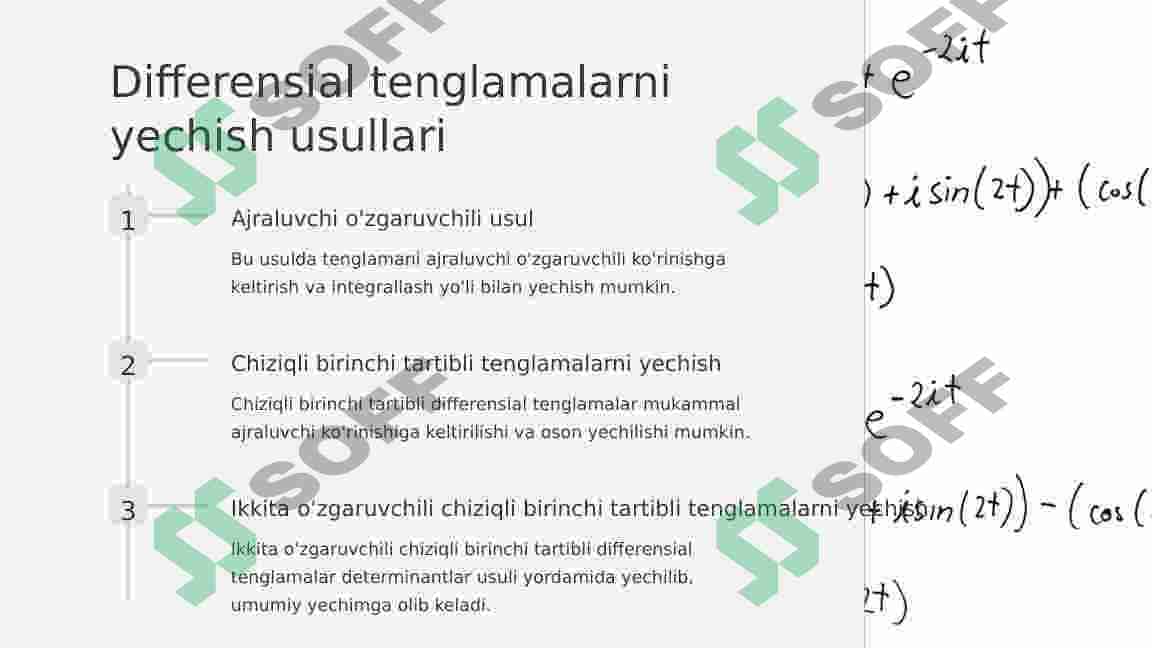 Differensial tenglamalar va ularni yechish 3
