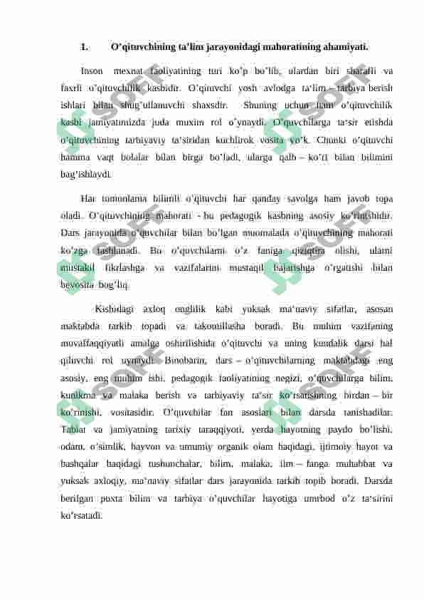 O’QITUVCHINING TA’LIM JARAYONIDAGI MAHORATI 3