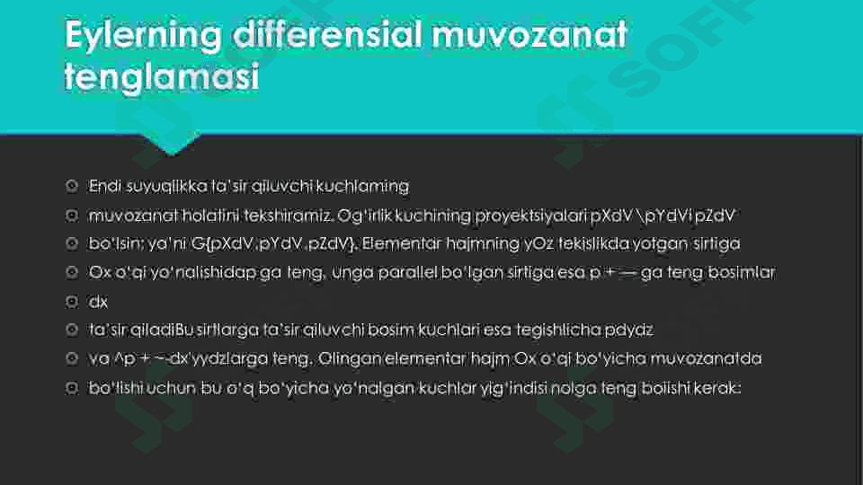 Eylerning differensial tenglamasi 3